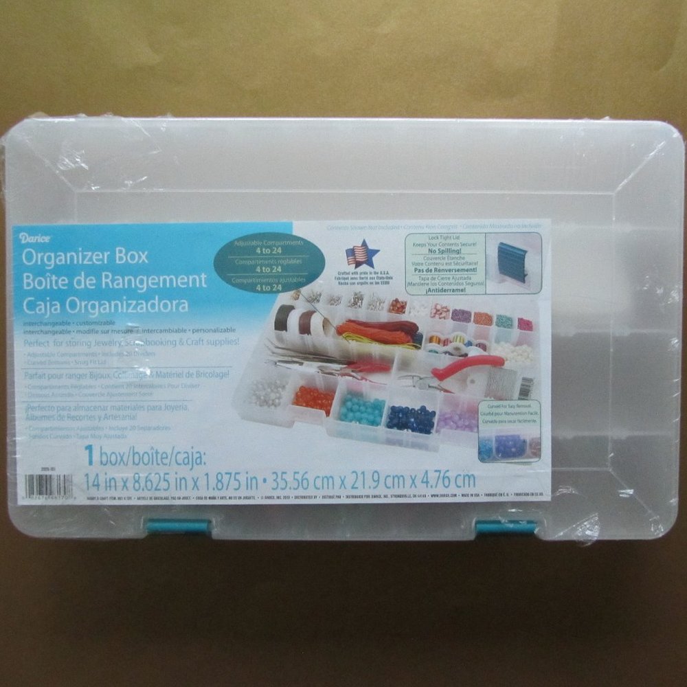 New Darice Organizer Interchangeable Customizable Jewelry Crafts Supplies Box